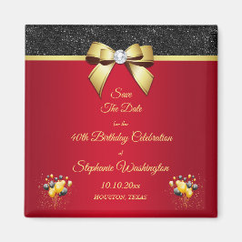 Imán Glamorosa Elegancia Romántica Cumpleaños Salva La