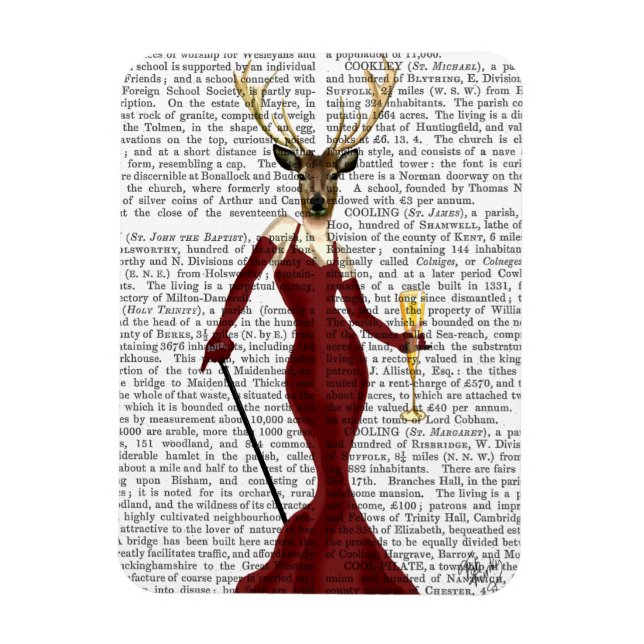 Imán Glamour Deer en Marsala (Vertical)
