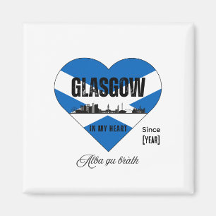Imán Glasgow Escocia Skyline Heart - Desde [Año]