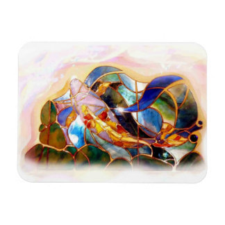 Imán Glass Koi Fish Arte Japonés Mabnet Flexible