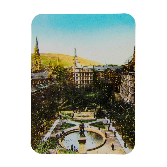 Imán Glass Magic Lantern Slide MONTREAL 1890 Canada Pos (Vertical)