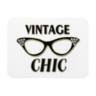 Imán Glass retro dorado y negro Vintage Moda Bling