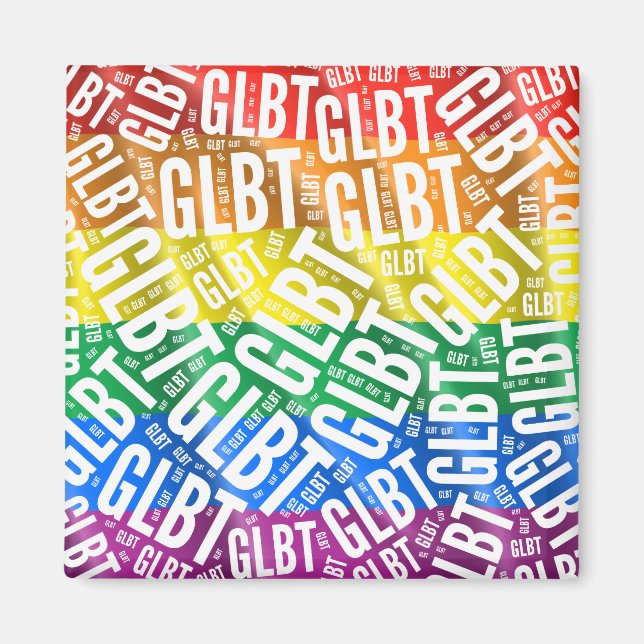Imán GLBT WORD PATTERN WHITE -.png (Frente)