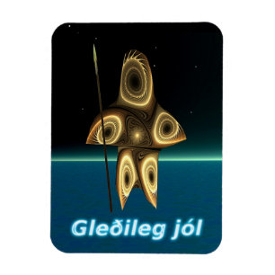 Imán Gleðileg jól - Fractal Inuit Hunter