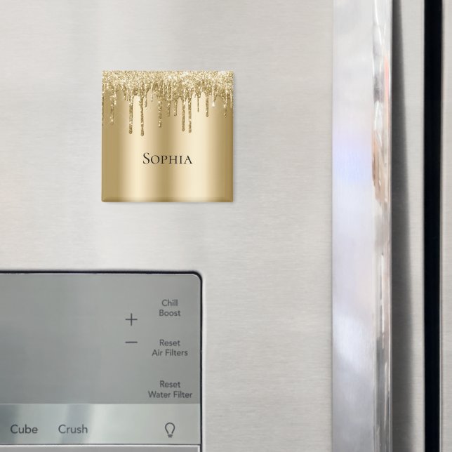 Imán Glitzy Gold Sparkle Purpurinas Dris (In situ (nevera))