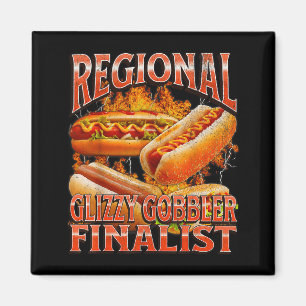 Imán Glizzy Gobbler divertido meme de Wiener Hot Dog Bo