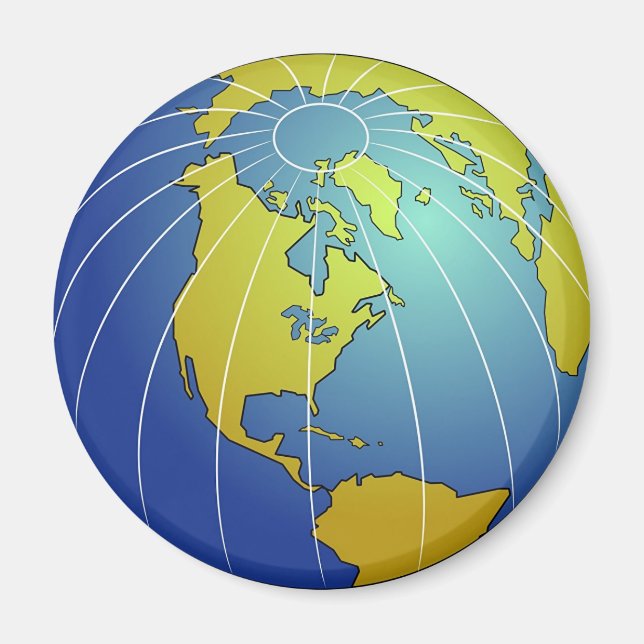 Imán Globe de la Tierra (Frente)