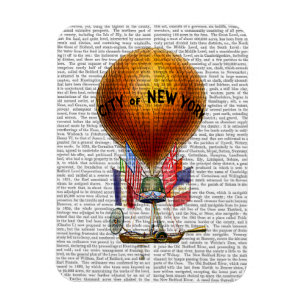 Imán Globo aerostático de la ciudad de Nueva York