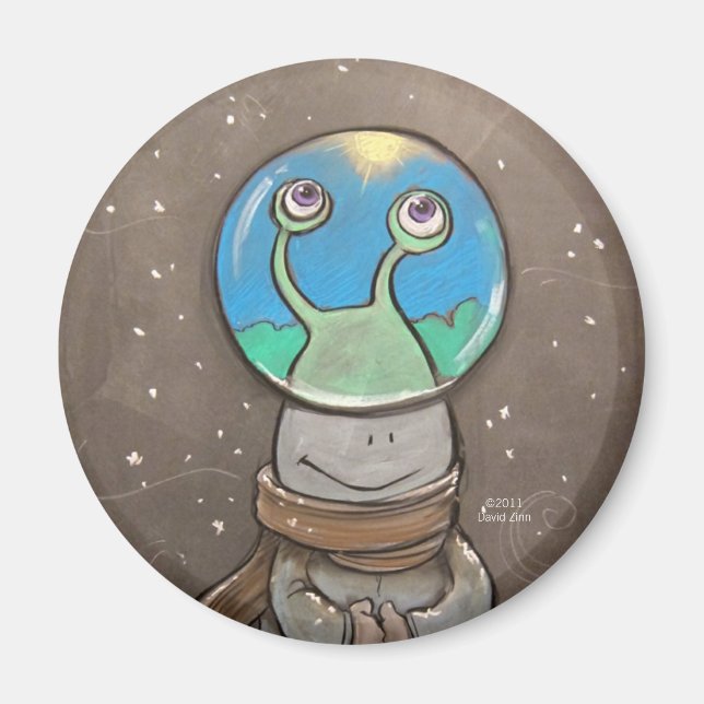 Imán globo antinieve de sluggo (Frente)