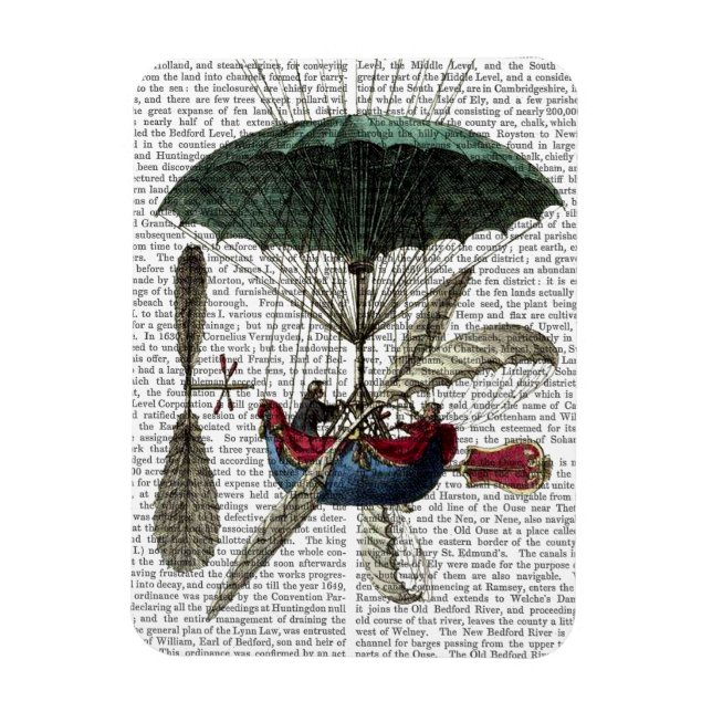 Imán Globo de aire caliente Place Du Louvre (Vertical)