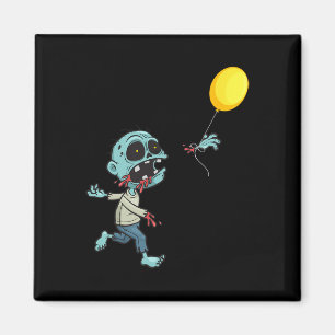 Imán Globo de cumpleaños zombie - niños zombi graciosos