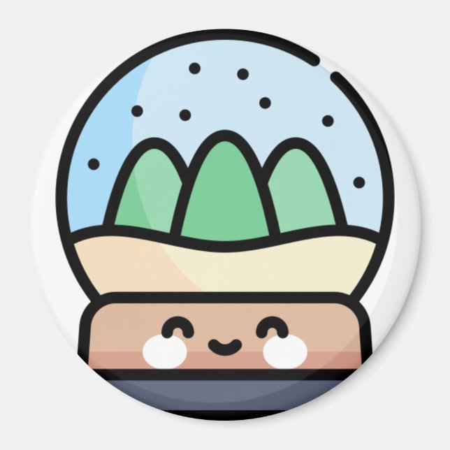 Imán globo de nieve (Frente)