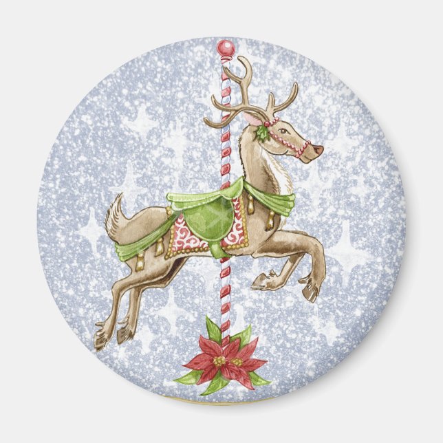 Imán Globo de nieve virgen (Frente)