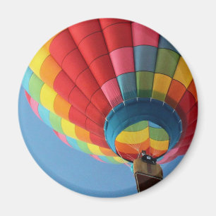 Imán Globo del aire caliente del arco iris con la cesta