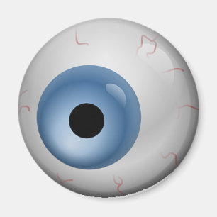 Imán Globo del ojo inyectado en sangre azul Halloween