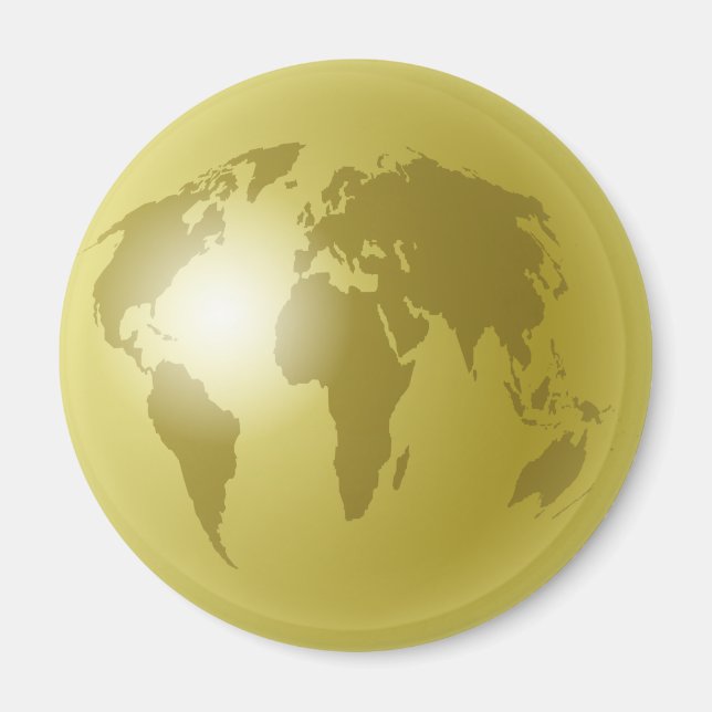Imán Globo Mundial de Oro (Frente)