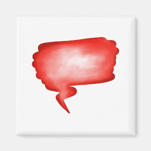 Imán Globo rojo de la palabra de la acuarela