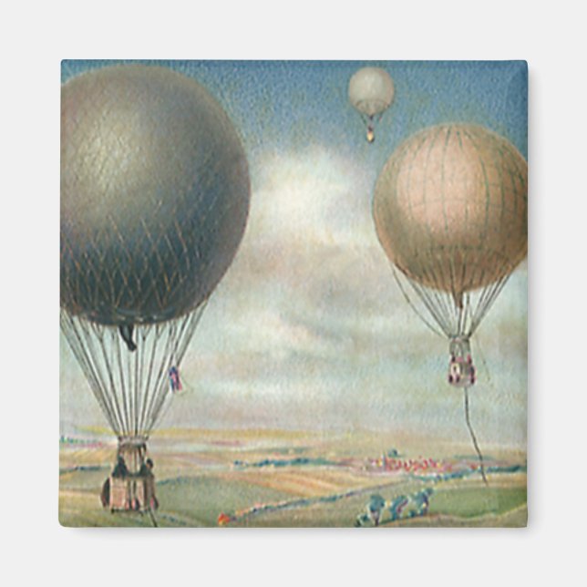 Imán Globos aerostáticos de transporte vintage, Dirigib (Frente)
