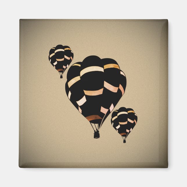 Imán Globos aerostáticos rústicos (Frente)