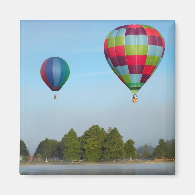 Imán Globos aerostáticos sobre un lago, NZ (Frente)