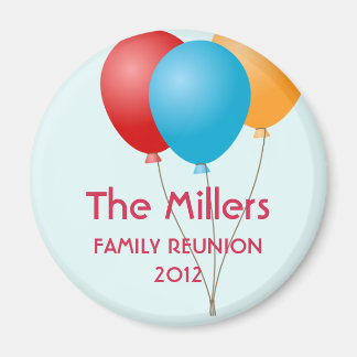 Imán Globos coloridos personalizado de reunión familiar