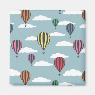 Imán Globos de aire caliente de colores