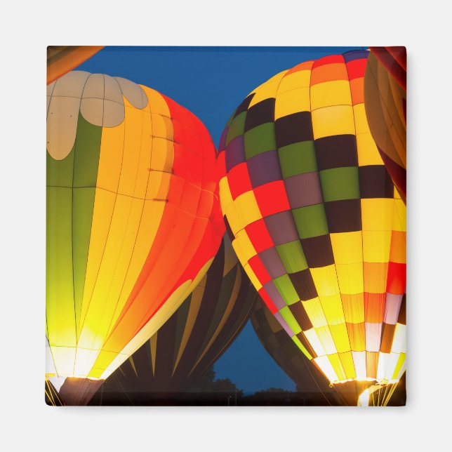 Imán Globos de aire caliente resplandeciente (Frente)
