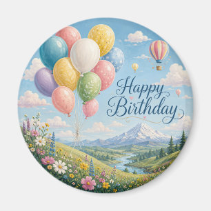 Imán Globos de cumpleaños caprichosos