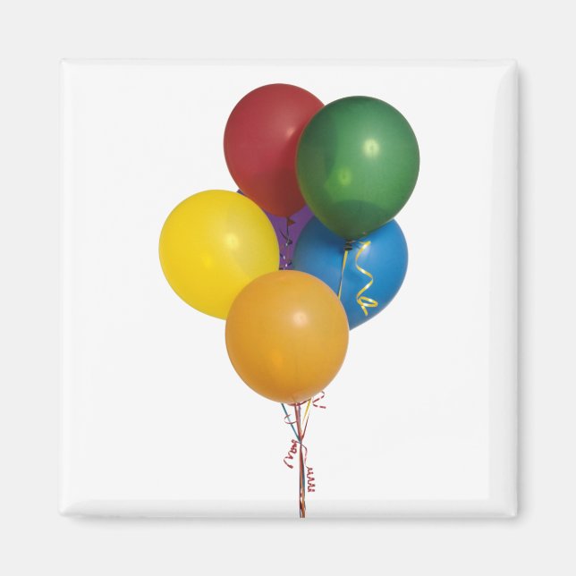 Imán Globos de fiesta multicolores (Frente)