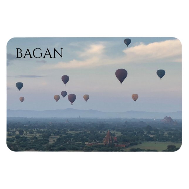 Imán globos de myanmar de bagan (Horizontal)