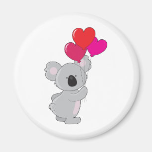Imán Globos del Corazón de Koala
