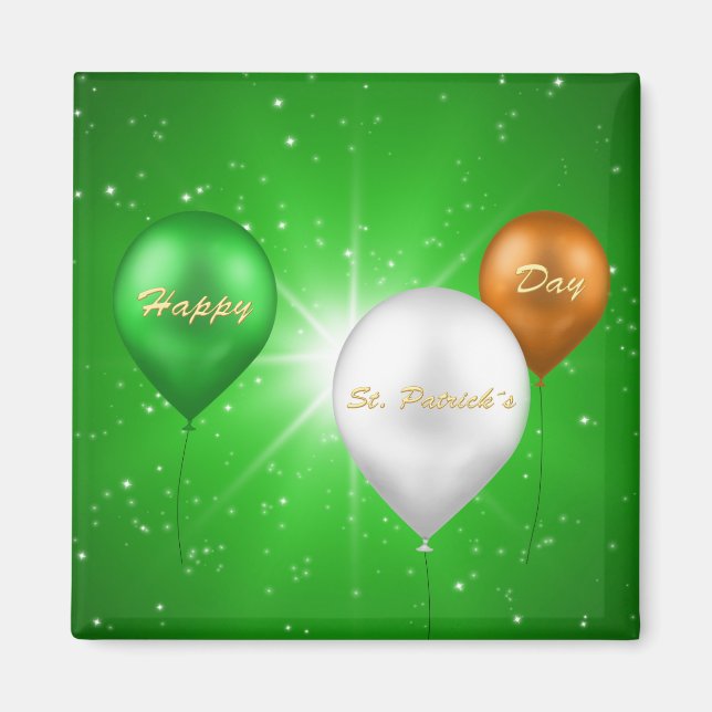 Imán Globos irlandeses del Día de San Patricio - Magnet (Frente)