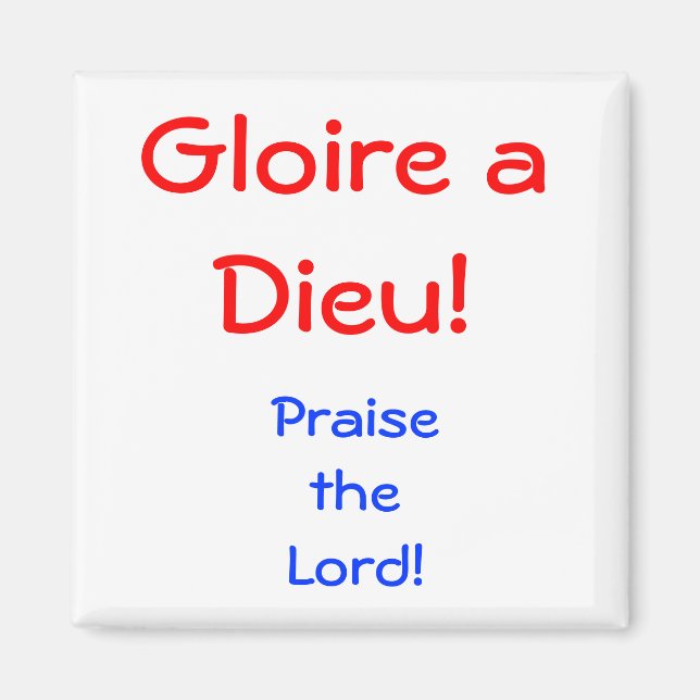 Imán ¡Gloire a Dieu! (Frente)