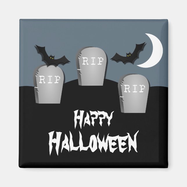 Imán Gloomy Graveyard Halloween Magnet (Frente)