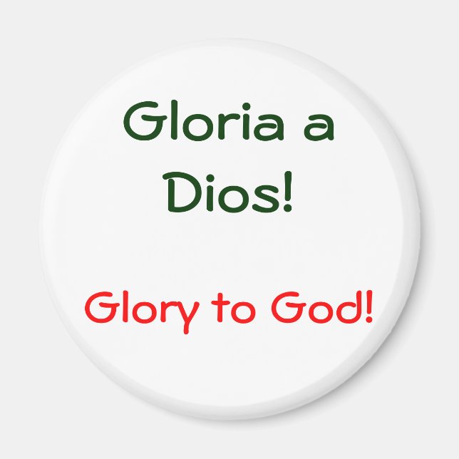 Imán ¡Gloria a Dios! (Frente)