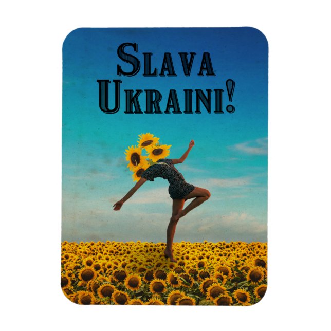 Imán ¡Gloria a Ucrania! ¡Eslava Ukraini! (Vertical)