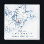 Imán Gloucester Massachusetts Map Favor de la Boda<br><div class="desc">¡Pedidos rápidos y fáciles! Estos imanes de mapa de MAMÁES de Gloucester son perfectos para recibir a los huéspedes que se encuentran fuera de la ciudad con regalos de bolsos de bienvenida o personalizares para su fiesta nupcial. Ya sea que esté atando el nudo en Cruiseport Goucester, Beauport Hotel, The...</div>