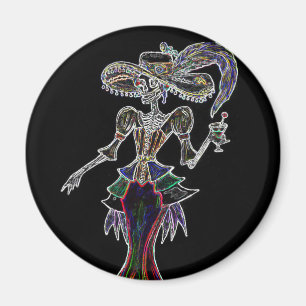 Imán Glow Steampunk Catrina Magnet