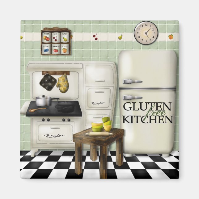 Imán Gluten Free Kitchen Green (Frente)