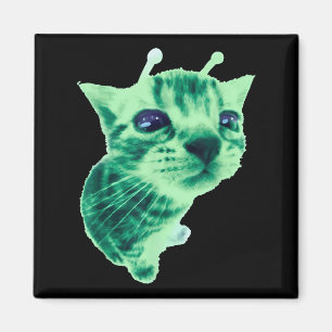 Imán Gnarp Cat Silly Alien Cat Meme Brainrot Meme Funny