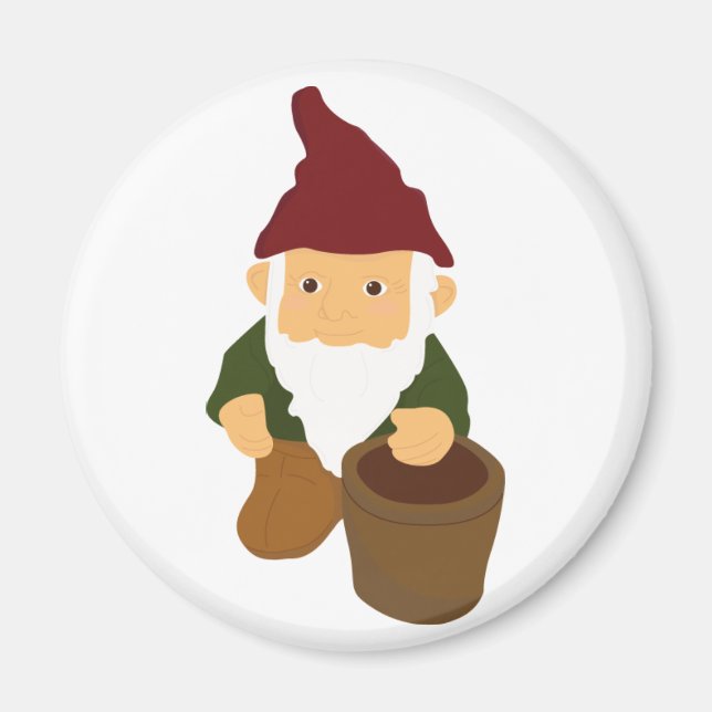 Imán Gnome con cubo (Frente)
