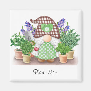 Imán Gnome con lechón morado lilacs madre planta