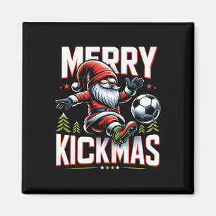 Imán Gnome de fútbol Merry Kickmas