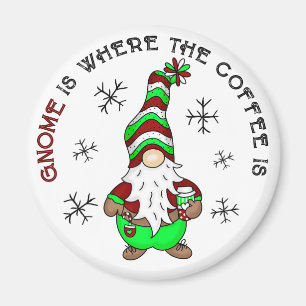 Imán Gnome es donde está el café Navidades de corte