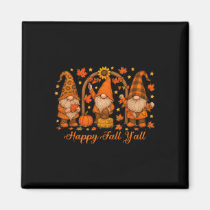 Imán Gnome Happy Fall Yall Pumpkin Otoño Acción de Grac