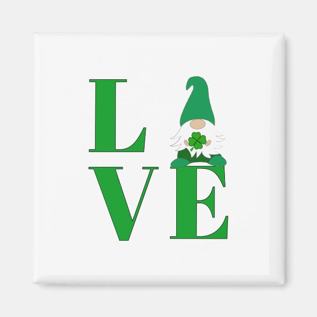 Imán Gnome irlandés de amor (Frente)