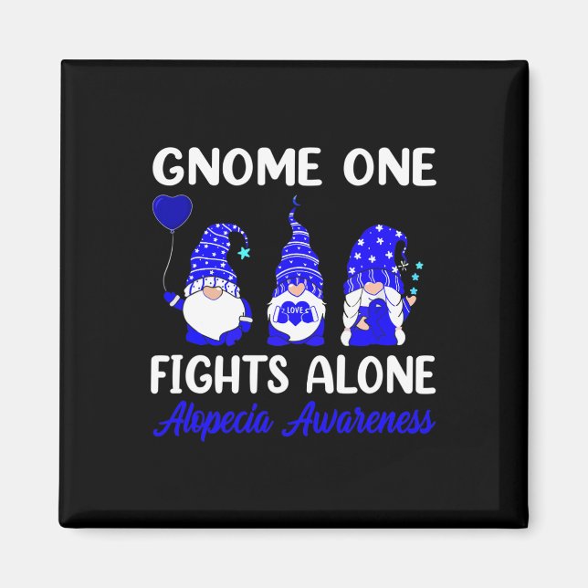 Imán Gnome One combate solo la cinta azul Alopecia Awar (Frente)