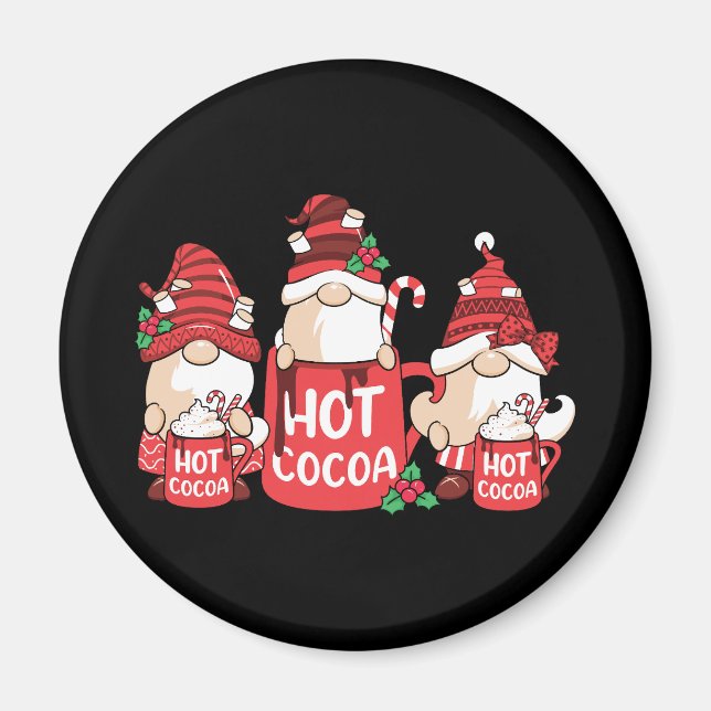 Imán Gnome y Cacao Caliente navidades (Frente)