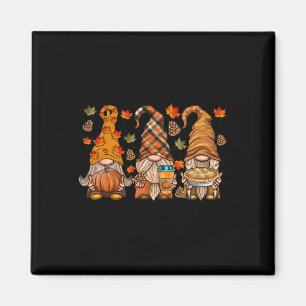 Imán Gnomes Calabaza Spice Coffee Latte Cae En Otoño Qu