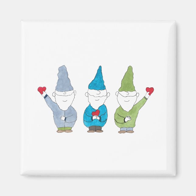 Imán Gnomes With Hearts Magnet (Frente)